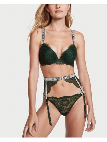 Пояс VERY SEXY Shine Strap Garter Belt Green Lace