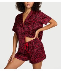 Піжама Signature Satin Short Pajama Set Red hearts