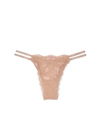 Трусики Dream Angels Twinkle Strap Lace Brazilian Panty Praline