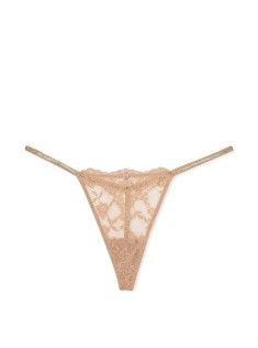 Трусики Dream Angels Twinkle Strap Lace V-String Panty Praline