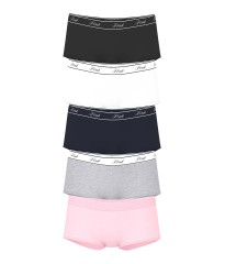 Набір трусиків PINK 5-Pack Logo Cotton Boyshort Panties
