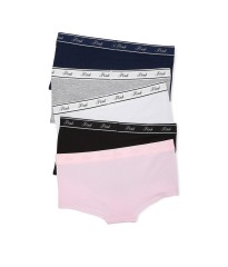 Набір трусиків PINK 5-Pack Logo Cotton Boyshort Panties