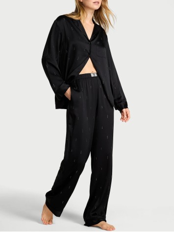 Пижама Black Signature Satin Shine Long Pajama Set
