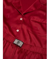 Піжама Signature Satin Shine Long Pajama Set Red Laquer