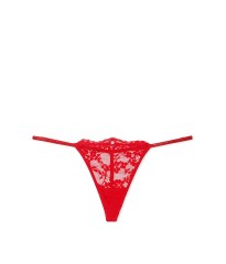 Трусики Dream Angels Twinkle Strap Lace V-String Panty Bright Vermillion