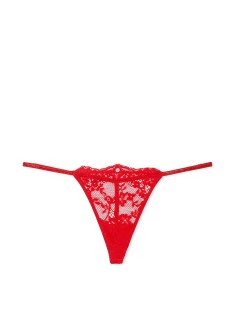 Трусики Dream Angels Twinkle Strap Lace V-String Panty Bright Vermillion