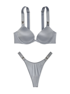Комплект білизни Bombshell Add-2-Cups Scattered Shine Strap Push-Up Bra Set Asteroid Grey