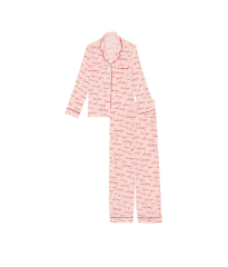 Піжама Modal Soft Long Pajama Set Pink Logo