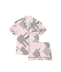Піжама Glazed Satin Short Pajama Set Pink Frosting