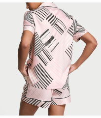 Піжама Glazed Satin Short Pajama Set Pink Frosting