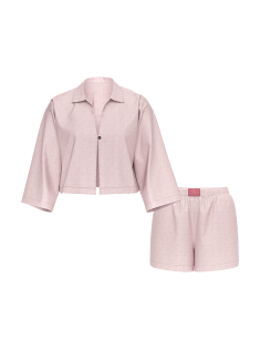 Пижама Modal-Cotton 3/4-Sleeve Flyaway Shirt & Short Pajama Set