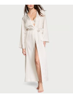 Халат Satin Long Robe Coconut White