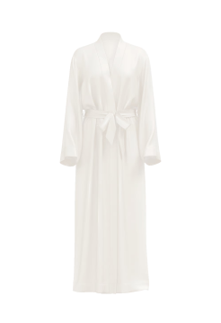 Халат Satin Long Robe Coconut White Bride