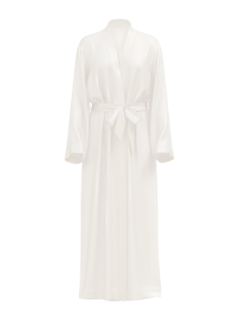 Халат Satin Long Robe Coconut White