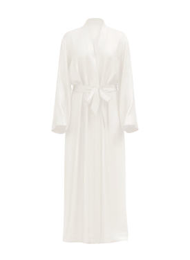 Халат Satin Long Robe Coconut White