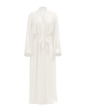 Халат Satin Long Robe Coconut White