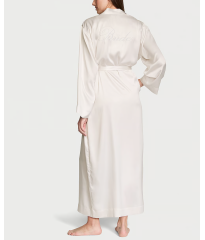 Халат Satin Long Robe Coconut White