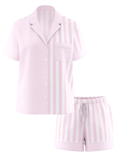 Пижама Heritage Cotton Short Pajama Set Stripe Print