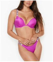 Топ Вікторія Сикрет з подвійним пушапом Shine Strap SWIM Fuchsia