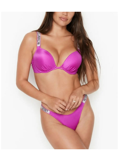Топ Виктория Сикрет c двойным пушап Shine Strap SWIM Fuchsia