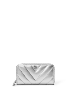 Кошелек Large Wallet with Zip Silver