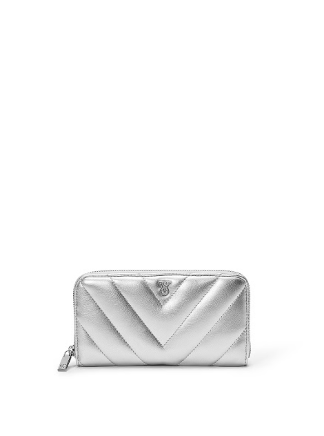 Кошелек Large Wallet with Zip Silver