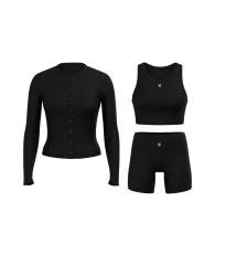 Костюм 3-Piece Ribbed Modal Boxer Briefs Set Black