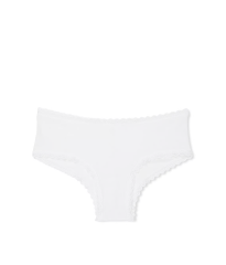 Трусики Cotton Lace-Waist Cheeky Panty White