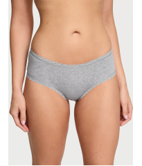 Трусики Cotton Lace-Waist Cheeky Panty Grey