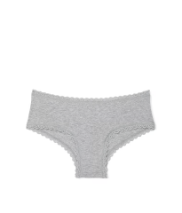 Трусики Cotton Lace-Waist Cheeky Panty Grey