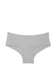 Трусики Cotton Lace-Waist Cheeky Panty Grey