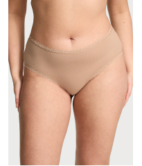 Трусики Cotton Lace-Waist Cheeky Panty Praline