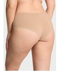 Трусики Cotton Lace-Waist Cheeky Panty Praline