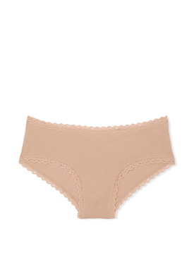Трусики Cotton Lace-Waist Cheeky Panty Praline