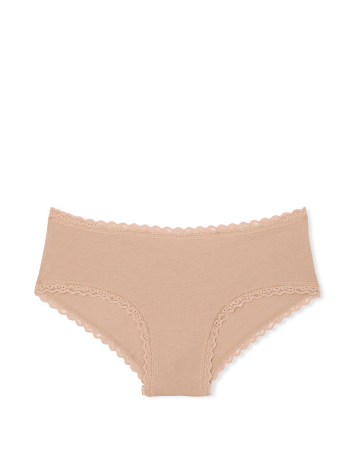 Трусики Cotton Lace-Waist Cheeky Panty Praline