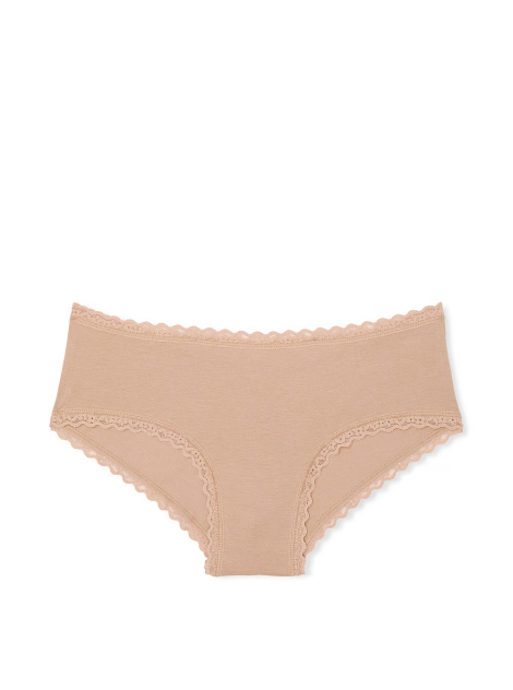 Трусики Cotton Lace-Waist Cheeky Panty Praline