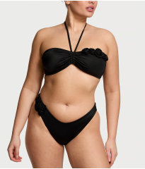 Купальник Rosette Bandeau Bikini Top Set Black