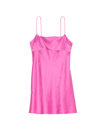 Пеньюар Glazed Satin Dew Drop Heart Slip Dress Peony