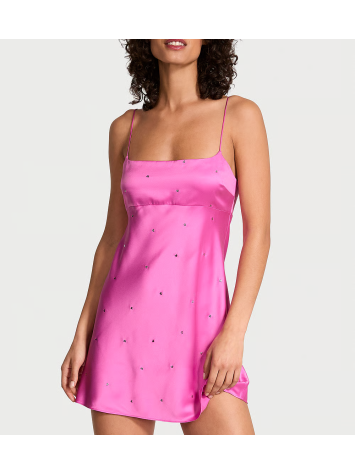 Пеньюар Glazed Satin Dew Drop Heart Slip Dress Peony