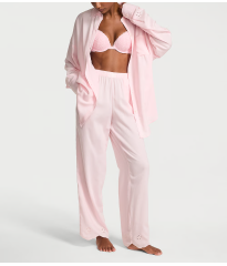 Піжама Modal-Cotton Eyelet Long Pajama Set Angel Pink Піжама Modal-Cotton Eyelet Long Pajama Set Angel Pink