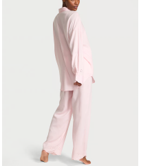 Піжама Modal-Cotton Eyelet Long Pajama Set Angel Pink Піжама Modal-Cotton Eyelet Long Pajama Set Angel Pink