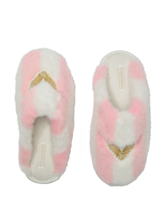 Домашні капці Luxe Plush Closed-Toe Slippers Heritage Stripe