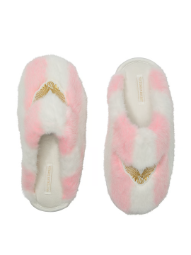 Домашние тапочки Luxe Plush Closed-Toe Slippers Heritage Stripe
