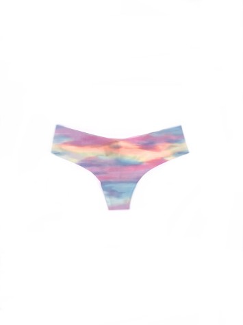 Трусики Pink стрінги безшовні No Show Thong panty Rainbow