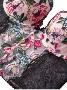 Бюстгалтер Victoria's Secret VERY SEXY Purest Pink Floral Push-Up Bra Top