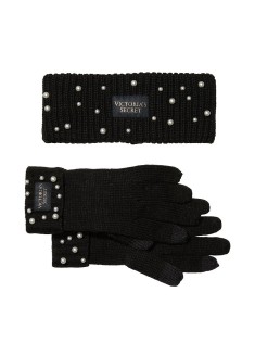 Комплект рукавички з повязкою на голову Embellished Headband & Glove Set