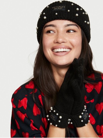 Комплект рукавички з повязкою на голову Embellished Headband & Glove Set