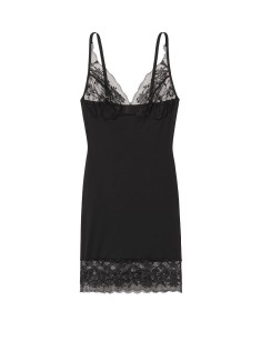 Пеньяр Victoria's Secret Shapewear Lace Control Slip Black