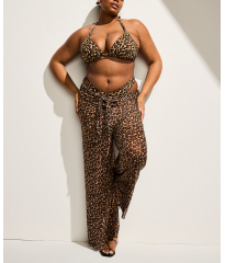 Купальник Essential Harlow Halter Push-Up Bikini Top Set Leopard