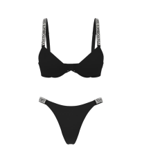 Комплект білизни Logo Shine Strap Push-Up Bra Set Black